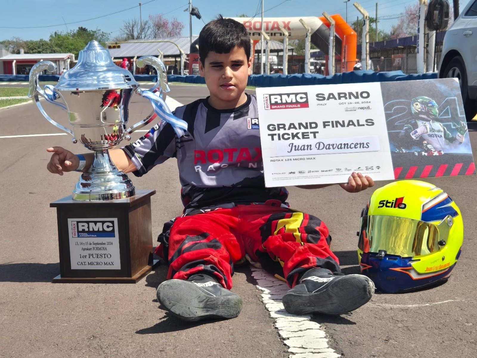 El Negrito Juan Cruz Davancens, el fenómeno de 9 años que sólo sabe ganar y se clasificó al Mundial de kartings Sub 12 de Italia