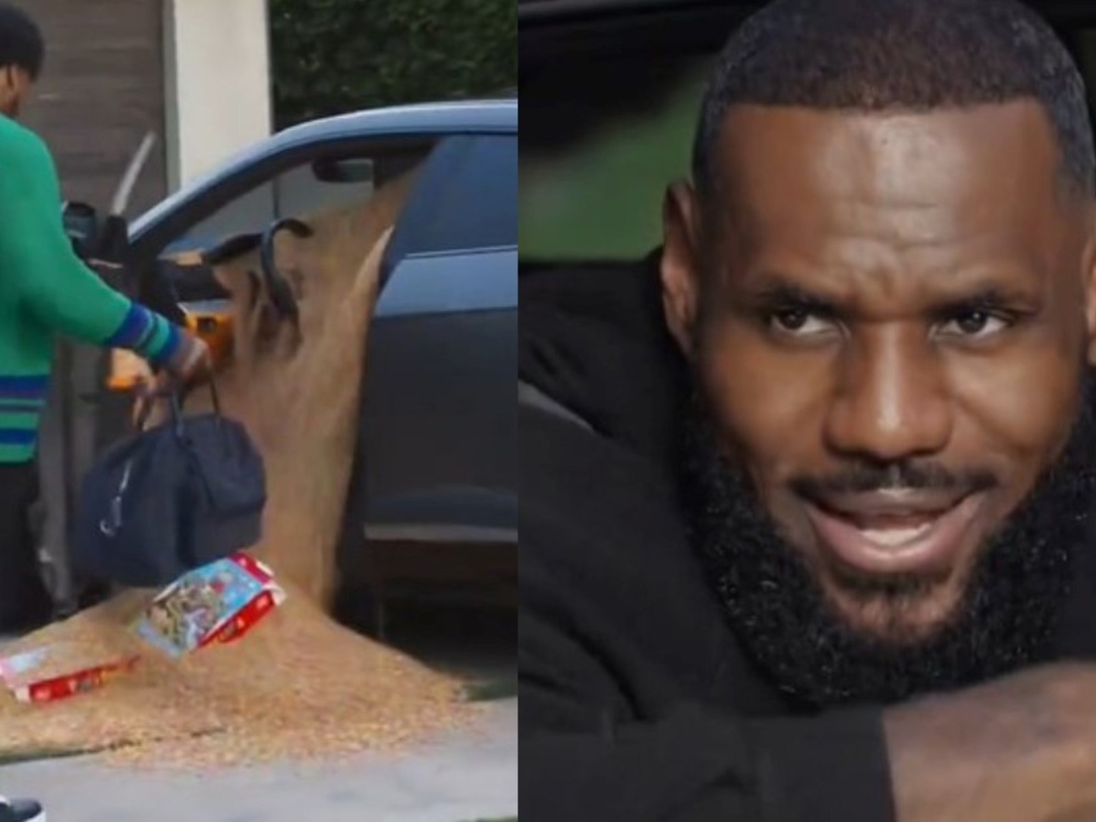 La broma pesada de LeBron James a su hijo Bronny, a horas de hacer historia juntos en el debut de Los Ángeles Lakers en la NBA