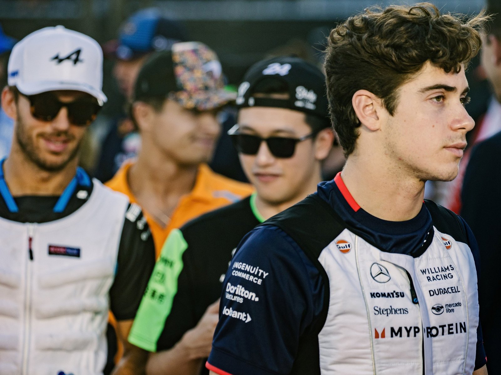 el momento en que Franco Colapinto casi se lleva puesto a Gasly, que le tuvo que pedir disculpas