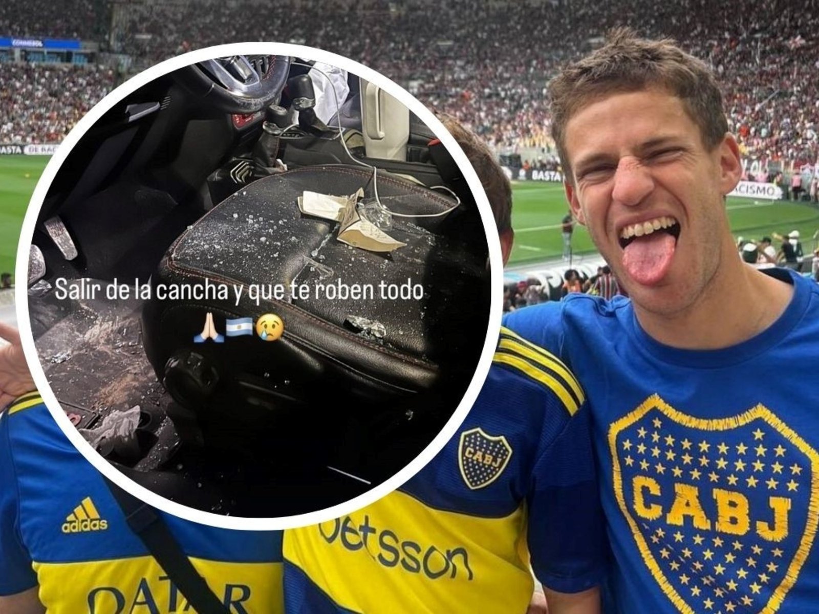 le rompieron la camioneta y le robaron mientras alentaba a Boca