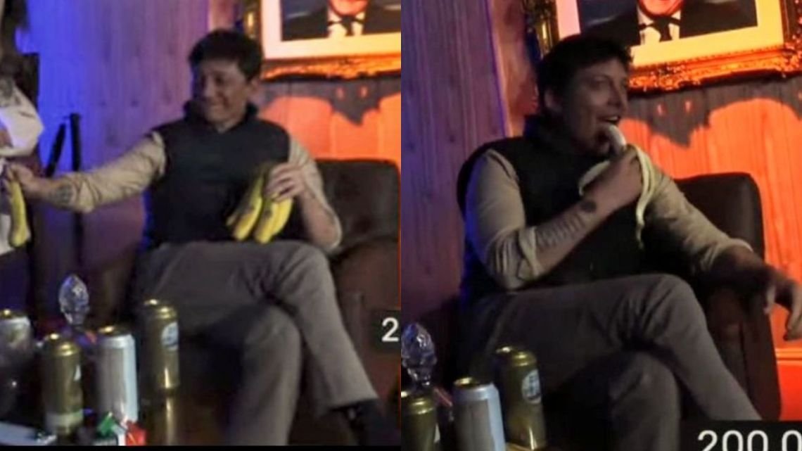 En medio de la crisis con el PRO por Ficha Limpia, Santiago Caputo apareció comiendo bananas con el Gordo Dan