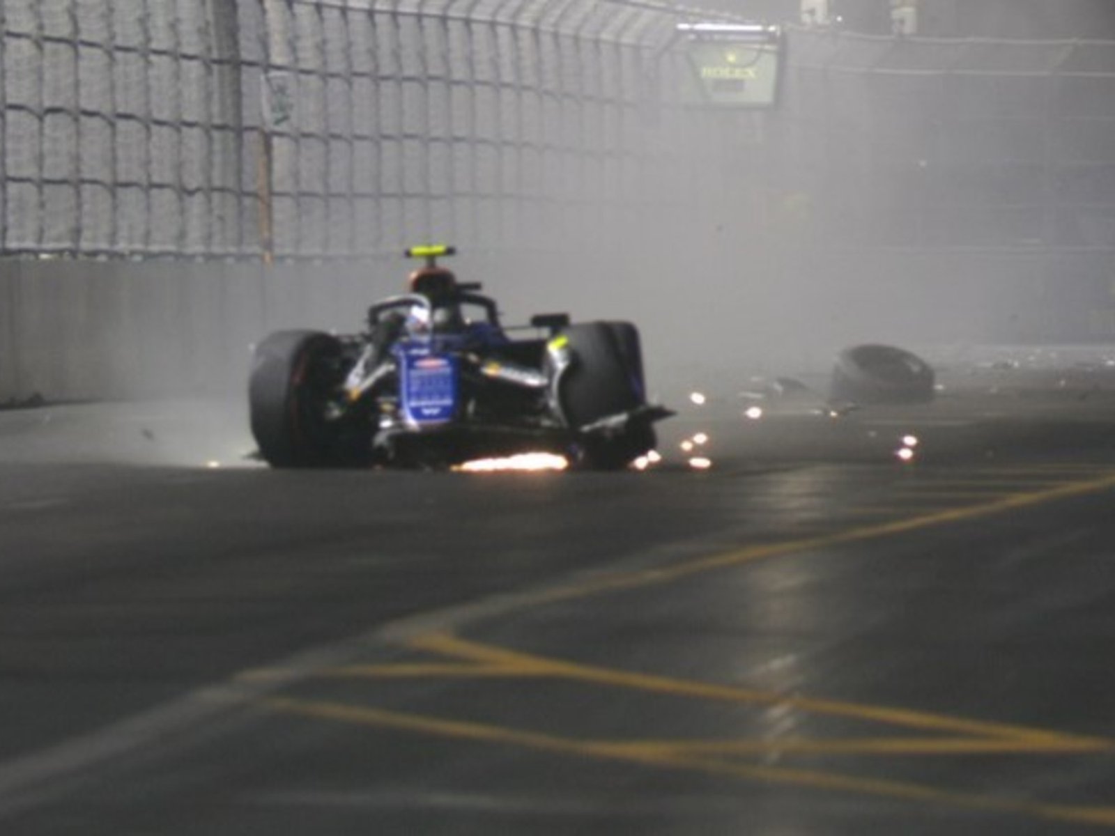 Franco Colapinto cometió un error milimétrico y destrozó el Williams en la clasificación del GP de Las Vegas