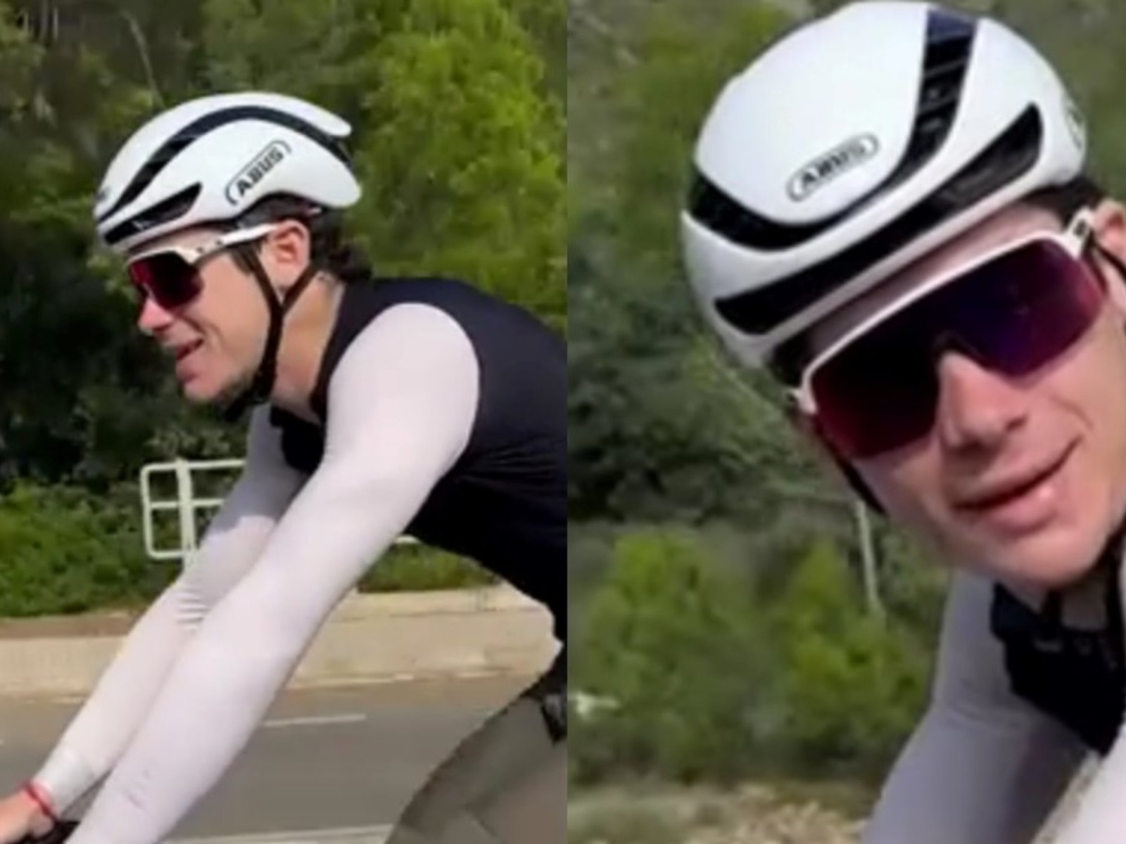 Franco Colapinto se entrena en bici y se divirtió con un insólito encuentro en la ruta, mientras define su futuro en la Fórmula 1
