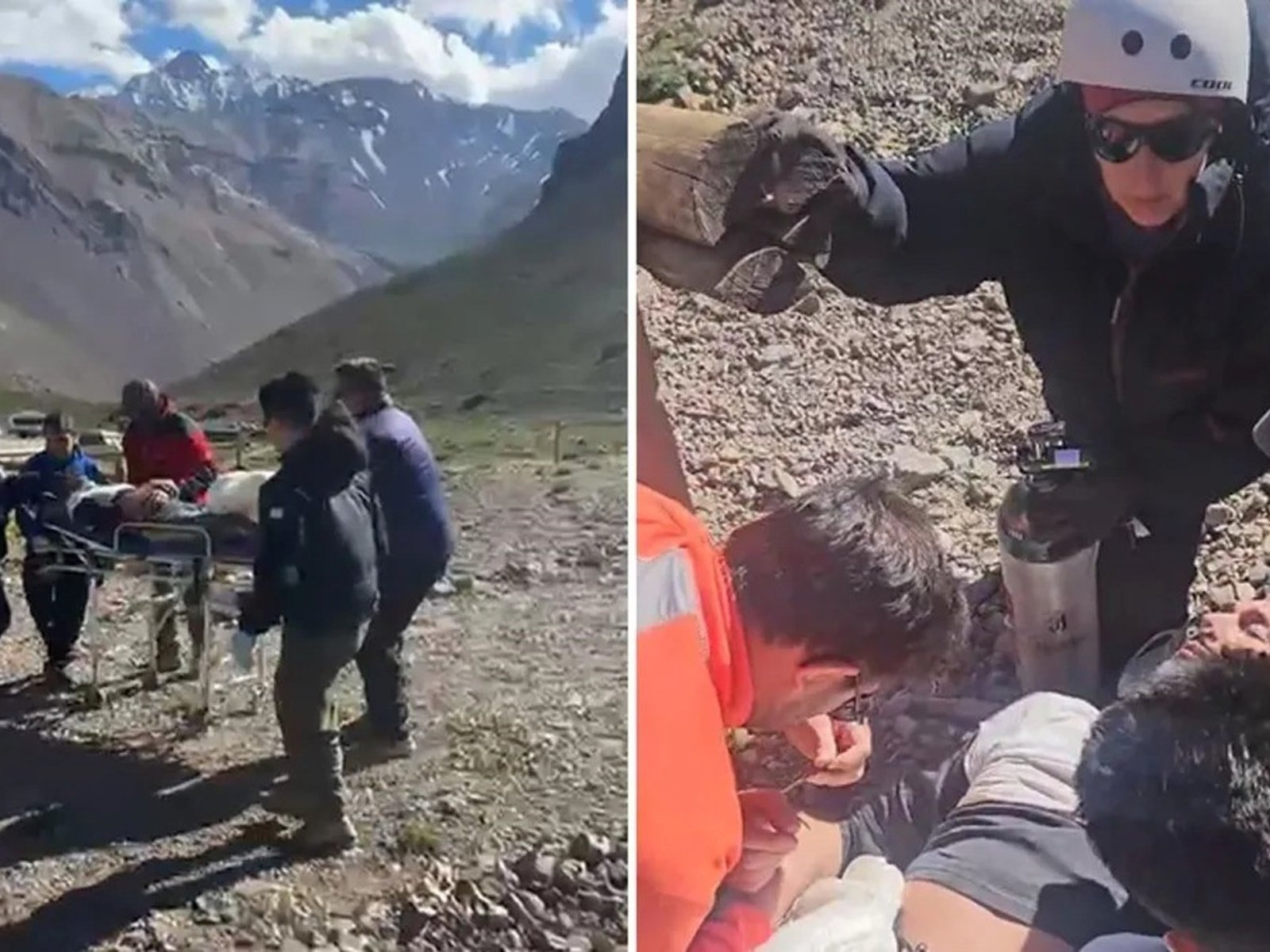Rescatan a un andinista italiano en el Cerro Aconcagua: estaba desorientado y descompensado