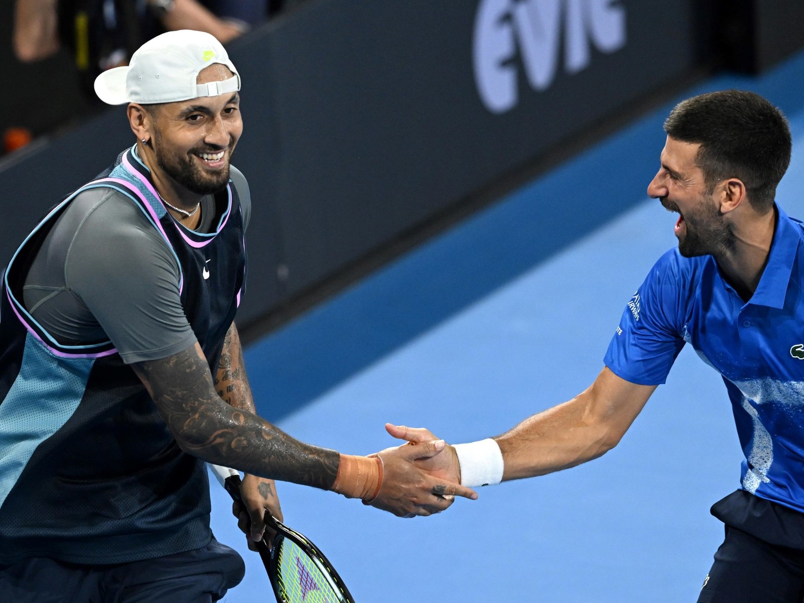 El show de Novak Djokovic y Nick Kyrgios en su debut victorioso como pareja de dobles en el ATP de Brisbane