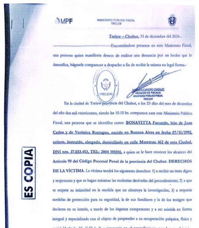 Preso por sonado homicidio denunció golpiza e intento de violación en una comisaría de Trelew