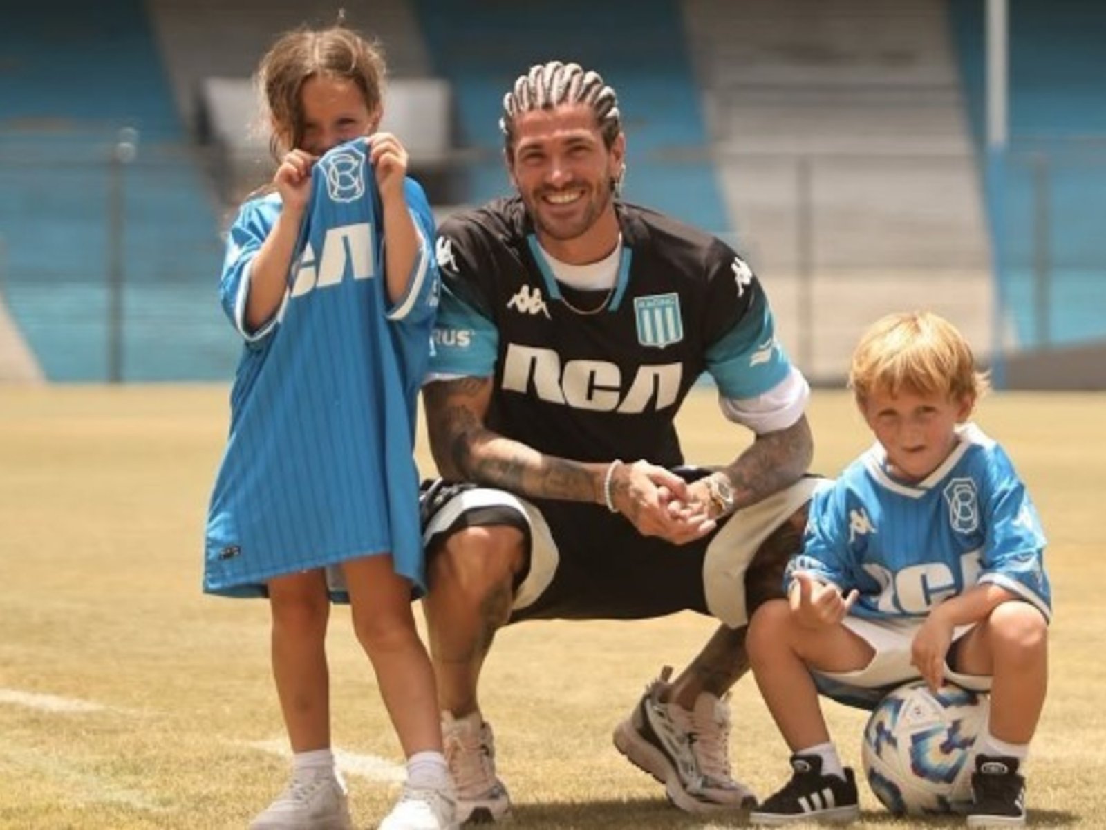 Rodrigo De Paul se dio una vuelta por la cancha de Racing