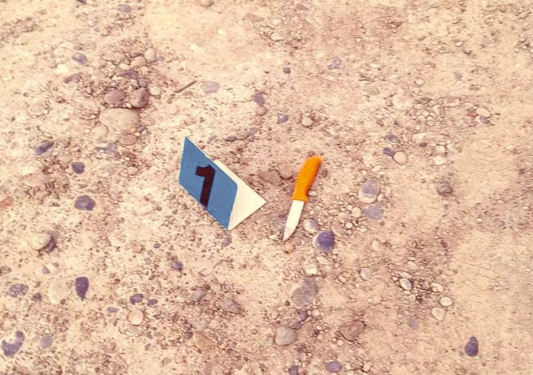 Un apuñalado en pelea callejera de ebrios en el Puerto de Rawson filmada por automovilista