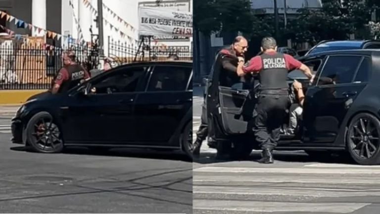 Video: iba a su trabajo y grabó cuando un joven conductor atropelló a policías bonaerenses