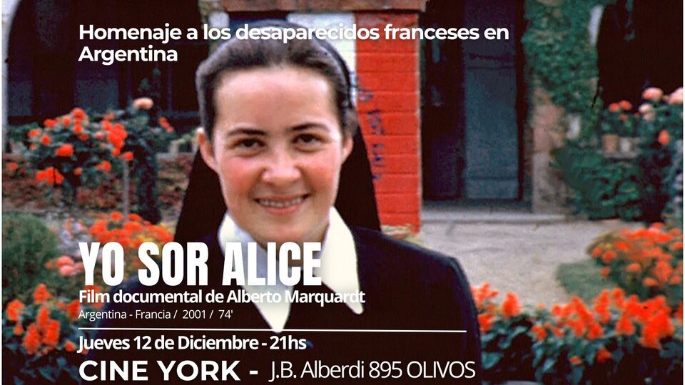 "Yo sorAlice", documental y homenaje a los desaparecidos franceses 