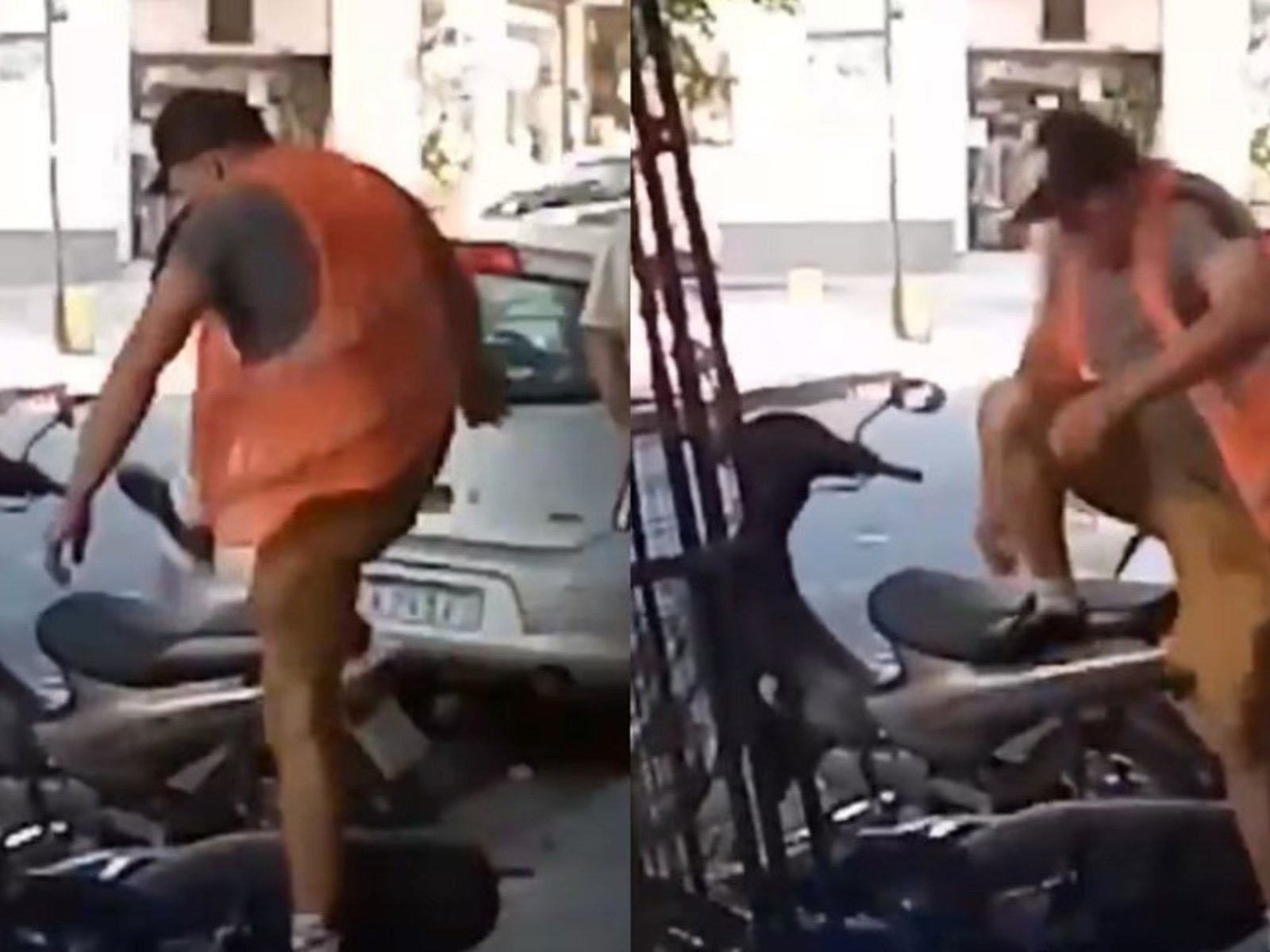 una pelea entre “trapitos” terminó con una motocicleta destrozada en Córdoba