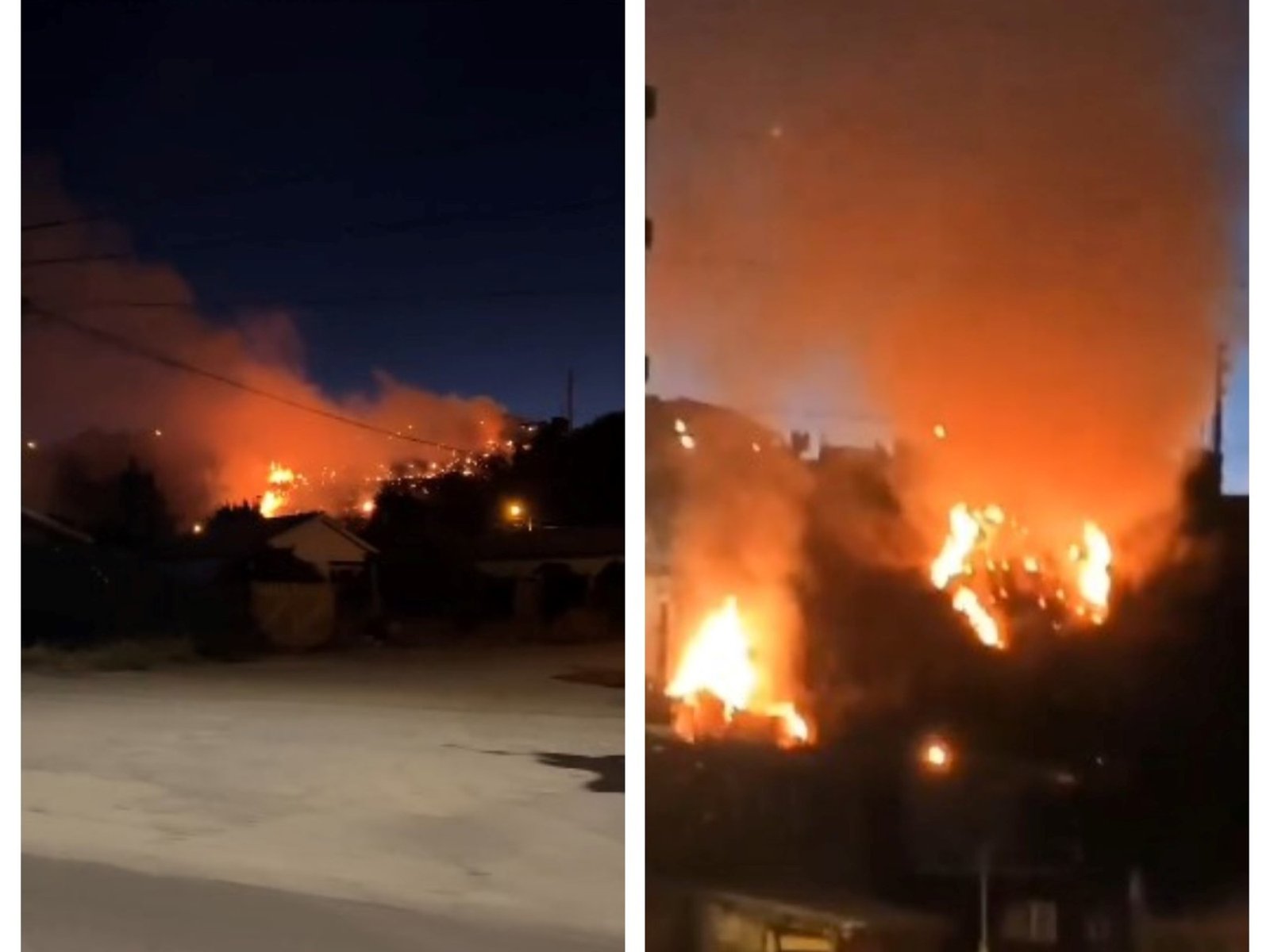 el fuego amenaza la zona urbana y hay viviendas en riesgo