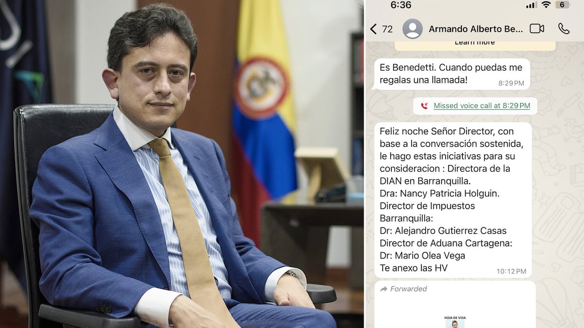 El saliente ministro de Comercio publica un chat que indica que Armando Benedetti le pidió cargos