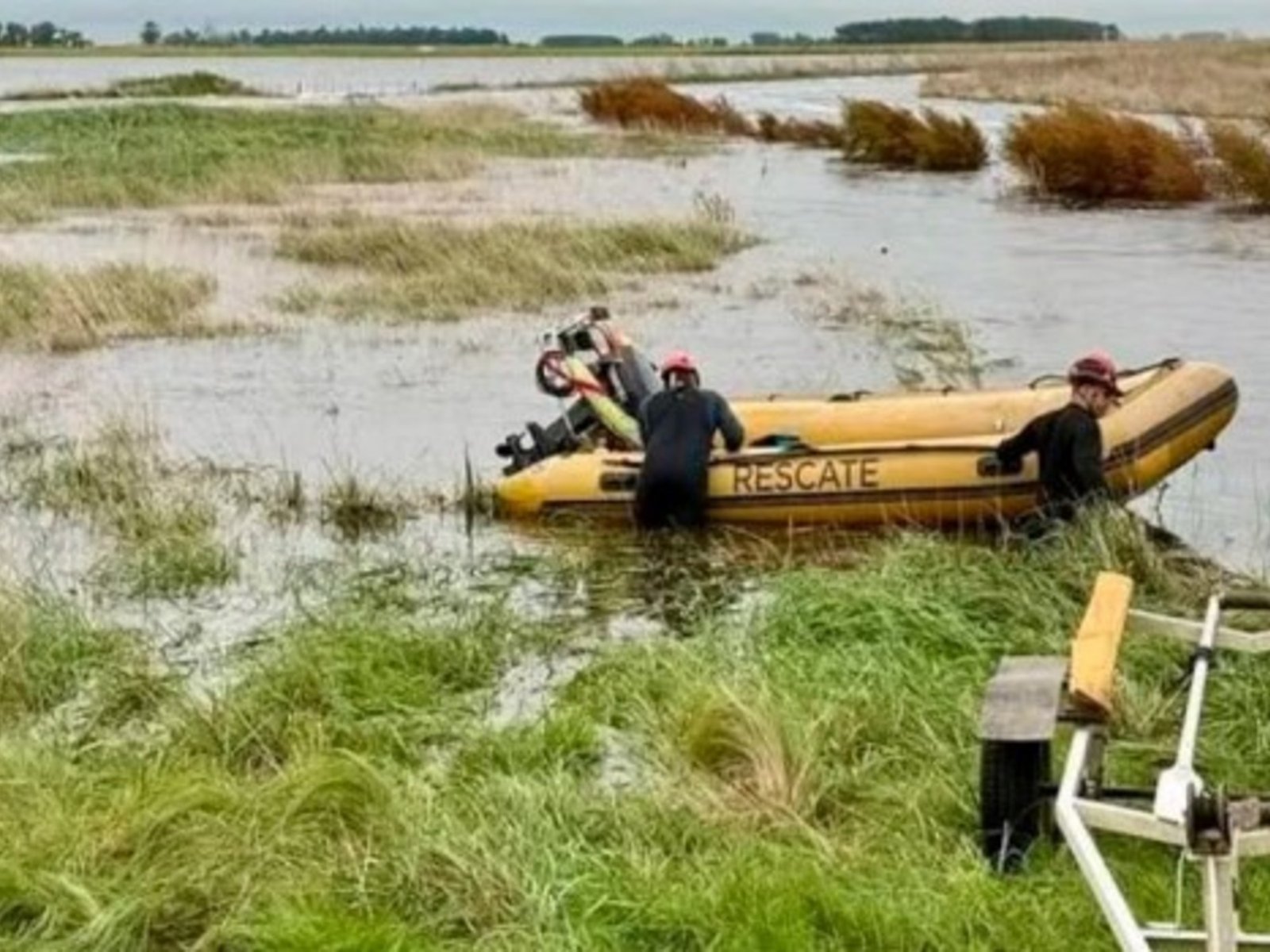 Encontraron muerto a uno de los hombres desaparecidos por las inundaciones en Bolívar