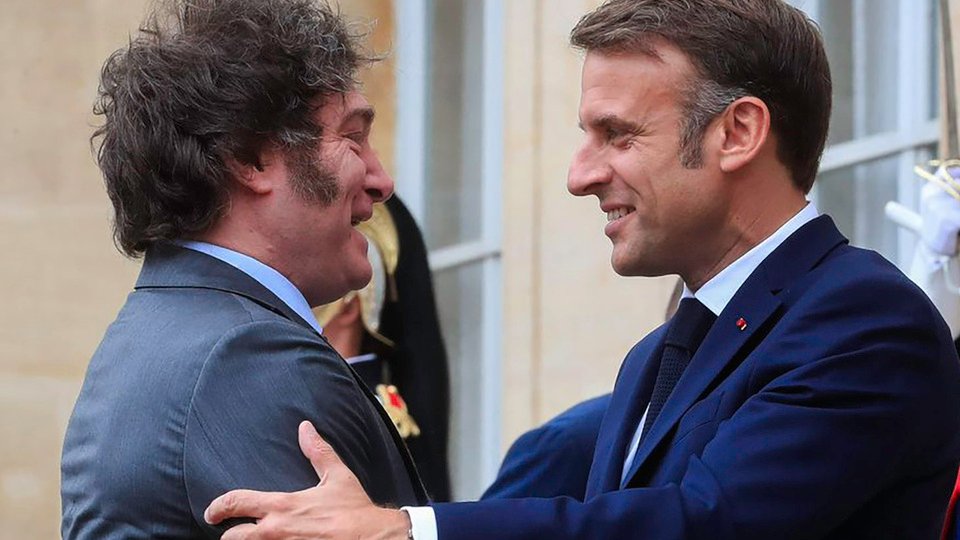 Macron respaldó el ajuste libertario | Reunión virtual con Javier Milei