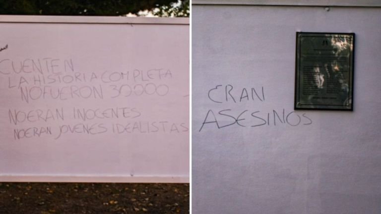 Sarmiento: vandalizaron un monumento del 24 de marzo pocas horas después de su inauguración