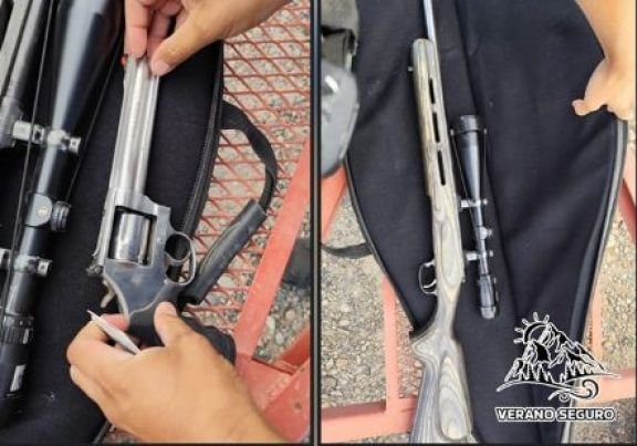 Secuestran carne de guanaco y armas en un control sobre Ruta 3 y 27