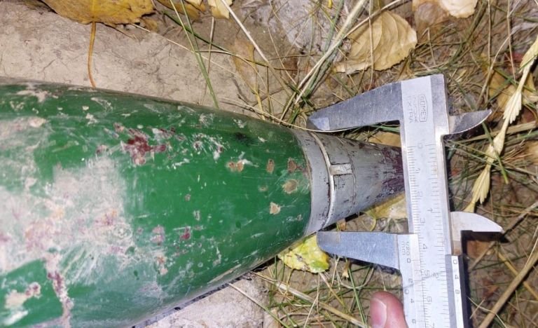 Un hombre encontró una granada de mortero en Sarmiento