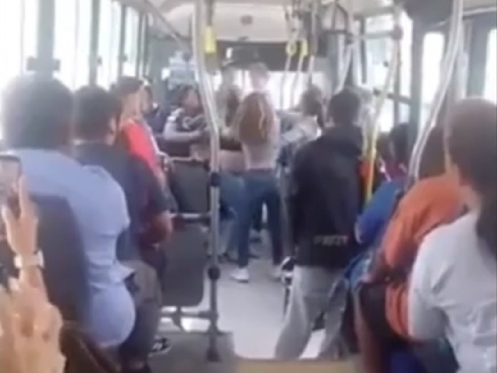 una mujer embarazada quiso viajar en colectivo sin pagar y le pegó al chofer