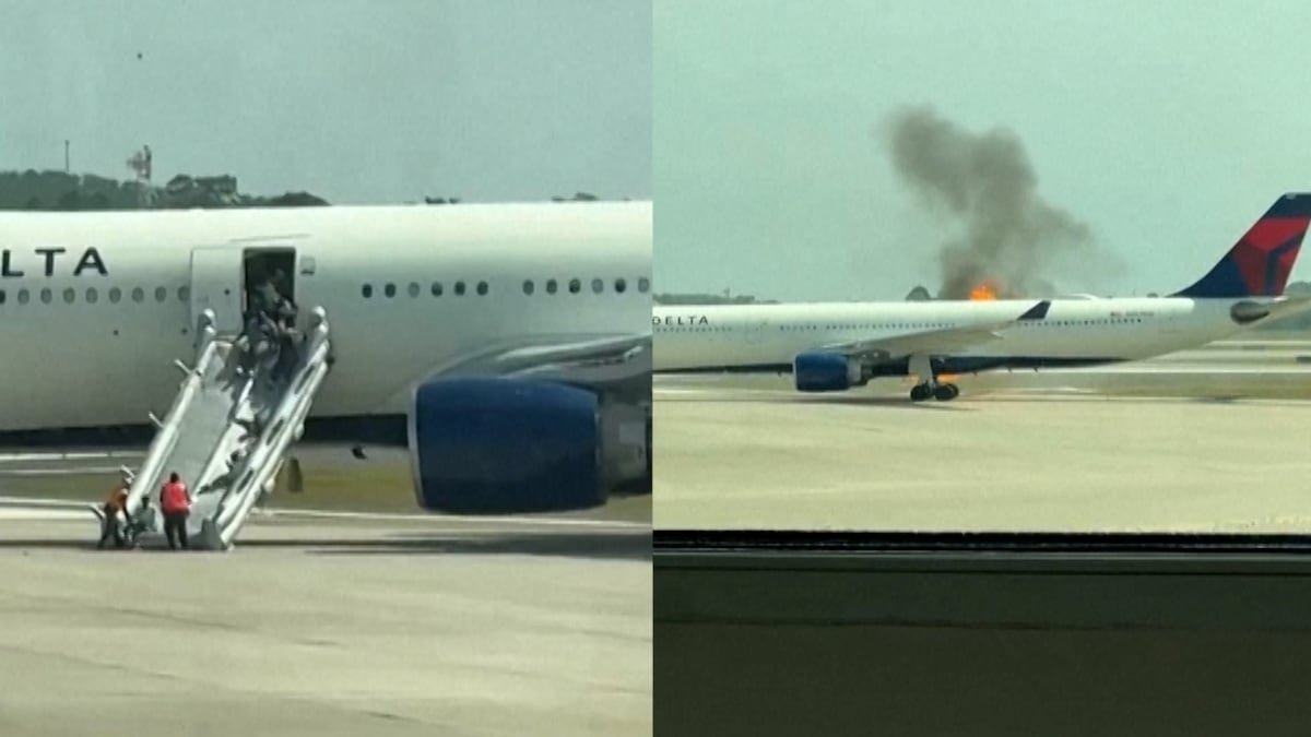 Avión de Delta se incendia en la pista del Aeropuerto Internacional de Orlando