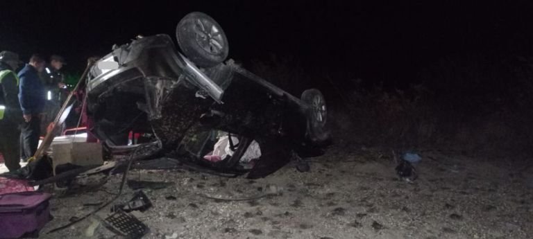 Dos violentos vuelcos cerca de Trelew sin heridos graves pero curiosamente en el mismo lugar