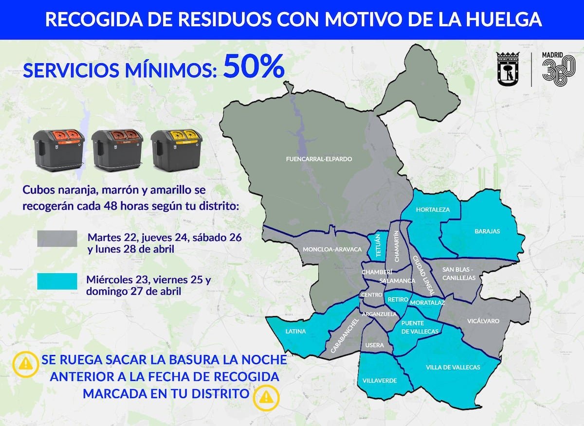 Empresas y sindicatos alcanzan un preacuerdo con una subida salarial del 4% para paralizar la huelga de basuras en Madrid | Noticias de Madrid
