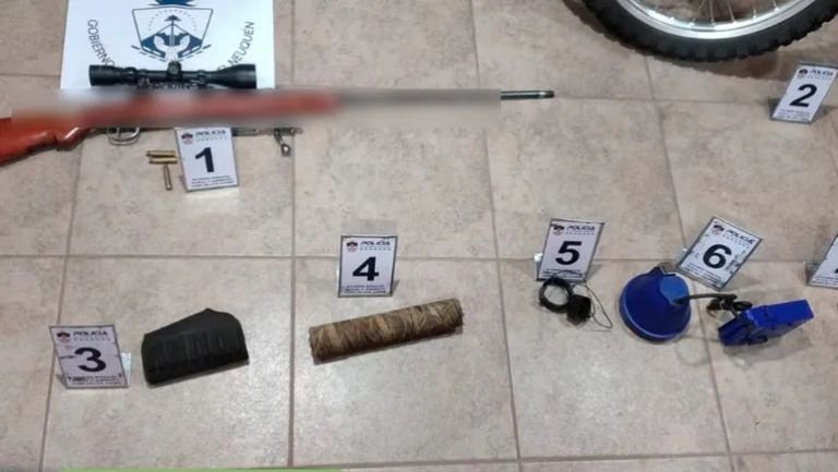 Junín de los Andes: sorprendieron a dos albañiles cazando de noche con un fusil y un ciervo abatido