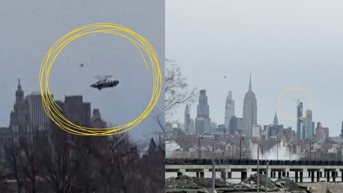 Reconstrucción visual del accidente de helicóptero en el río Hudson de Nueva York
