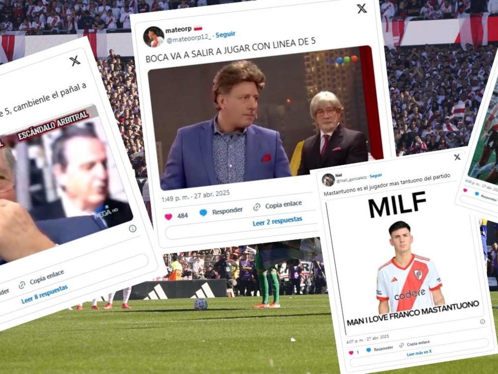 el golazo de Franco Mastantuono y la línea de 5 de Boca, así se vive el Superclásico en redes