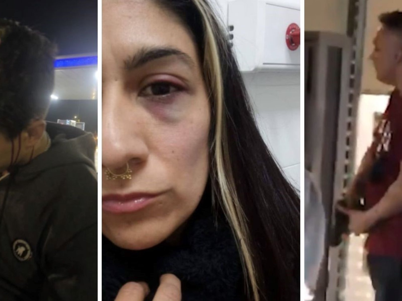 la batalla campal entre policías, una empleada judicial y motoqueros en una estación de servicio de Avellaneda