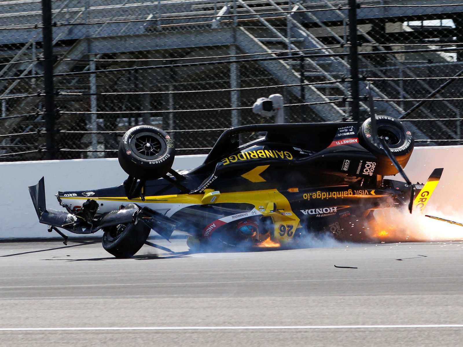 Colton Herta y un brutal accidente a 235 kilómetros por hora en la clasificación de las 500 Millas de Indianápolis