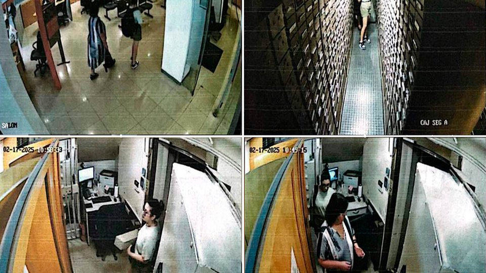 Después de la criptoestafa, la familia Novelli pasó por el banco para vaciar las cajas de seguridad | Las imágenes que confirman los sospechosos movimientos del trader amigo de Milei