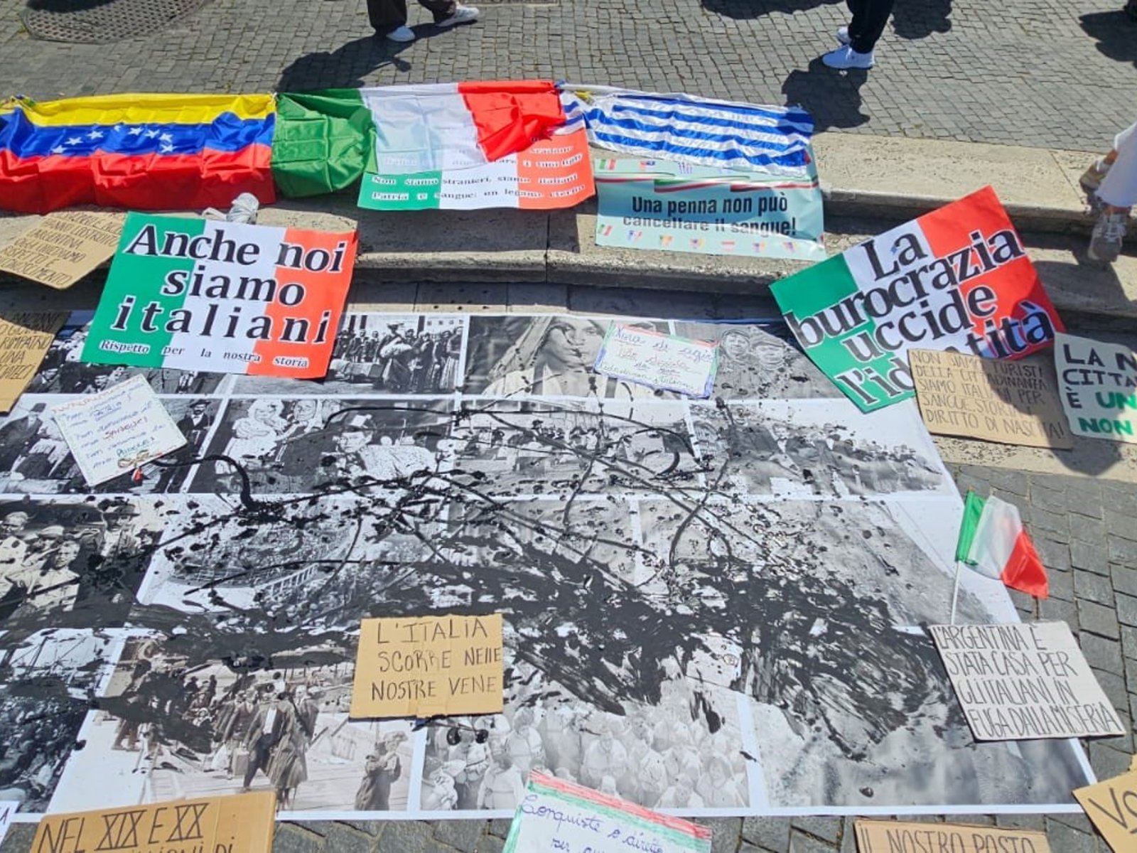 Marcharon en Roma contra la restricción a la ciudadanía italiana por descendencia: “Están cancelando la historia”