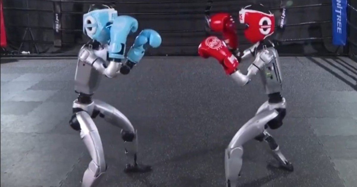 Robots humanoides protagonizaron un nuevo espectáculo de boxeo :: Olé