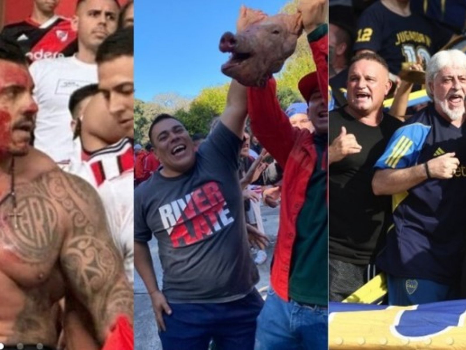 desde los capos de las barras de River y Boca hasta un hincha que fue con la cabeza de un chancho al Superclásico