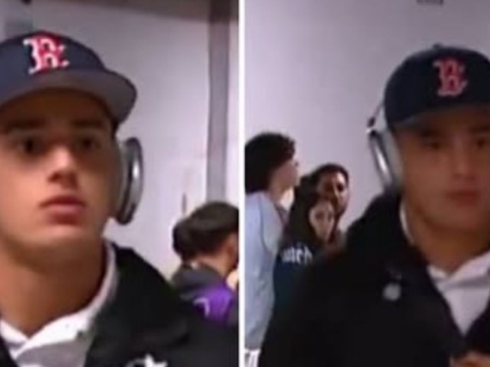 igual que Marcos Rojo, llegó al Monumental con una gorra con una B gigante