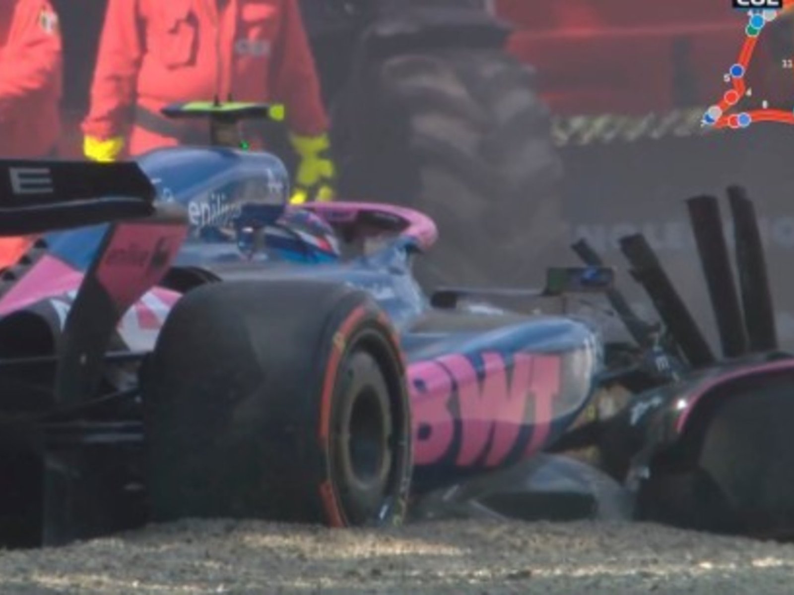 se pegó contra un muro a la salida de Tamburello