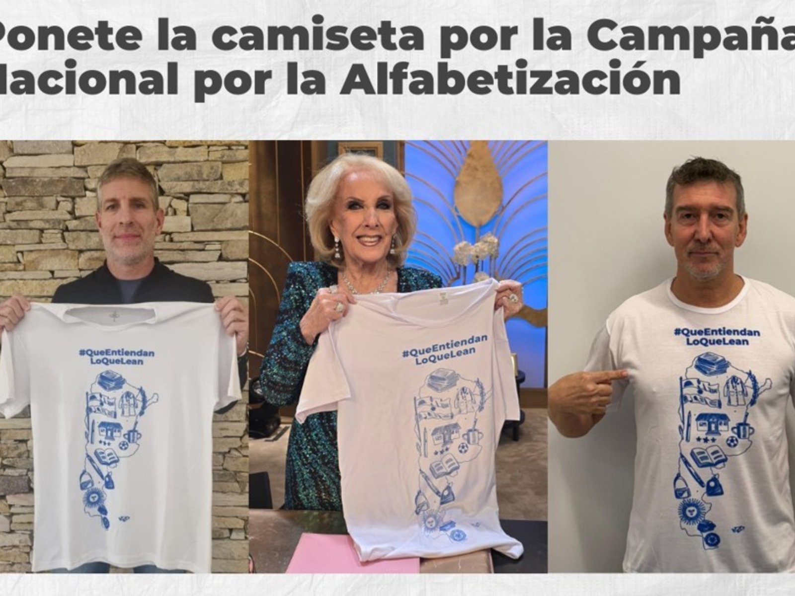 Con figuras del espectáculo, lanzan una nueva campaña nacional por la alfabetización