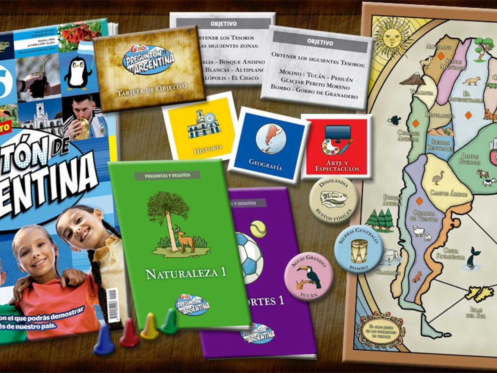 La revista Genios regala un juego de táctica y estrategia basado en preguntas y desafíos sobre la Argentina