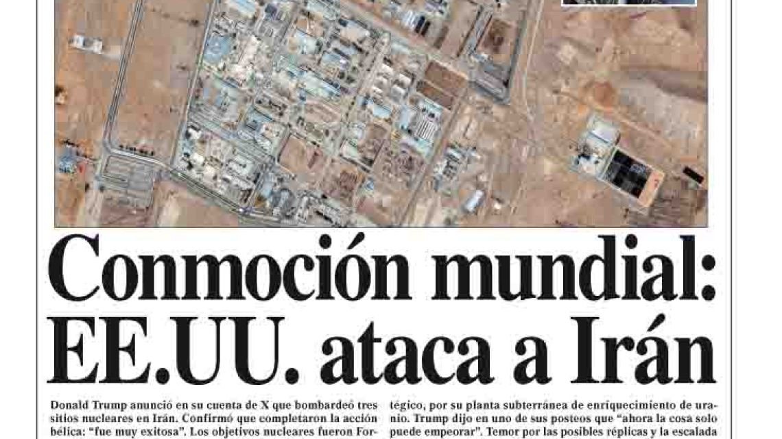 La tapa del Diario PERFIL del domingo 22 de junio de 2025