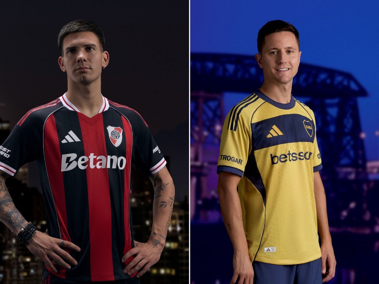 River y Boca presentaron los modelos de camisetas que usarán en el Mundial de Clubes
