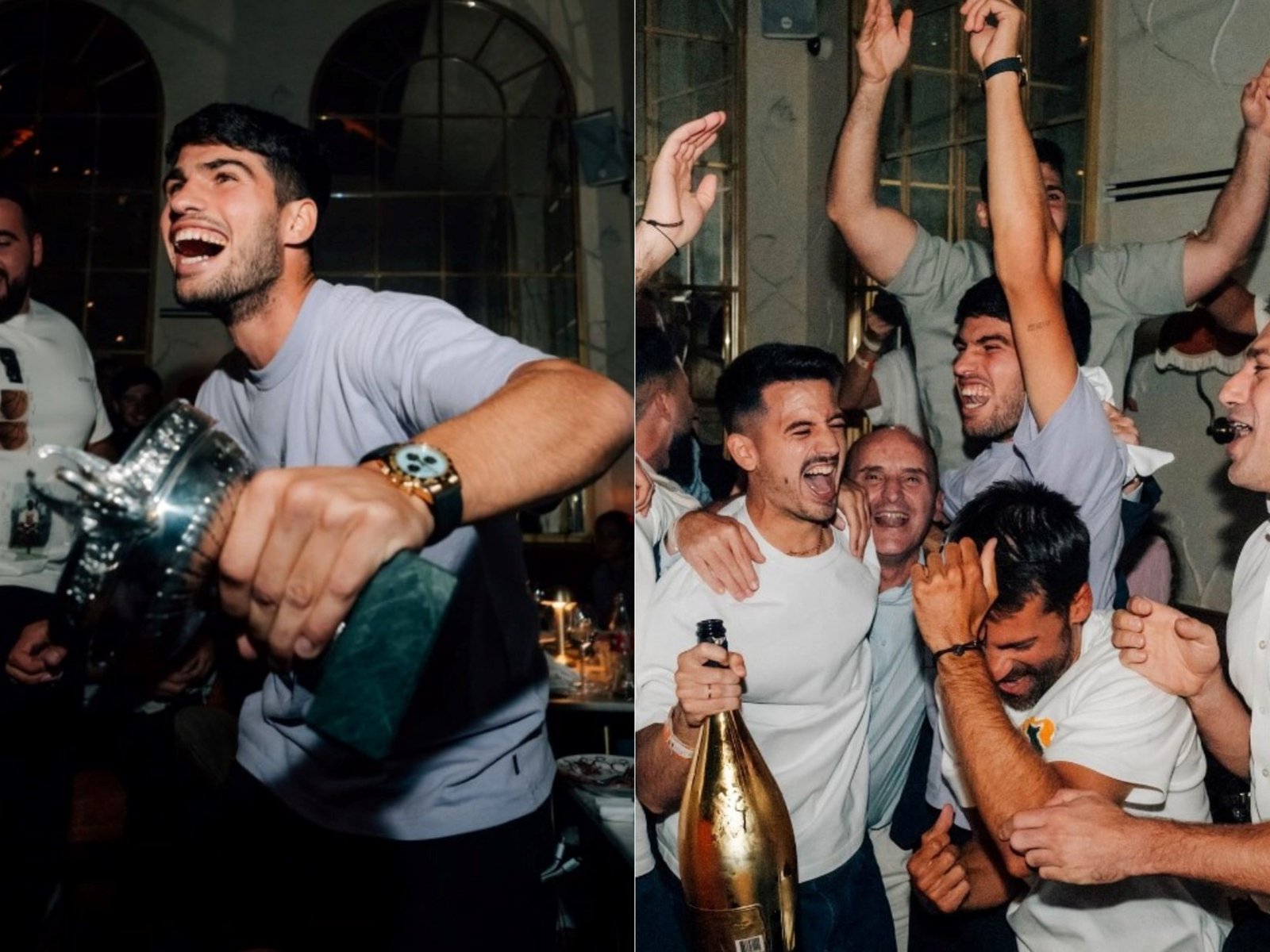champagne al por mayor, bengalas y la fiesta de París que sigue en Ibiza para celebrar Roland Garros