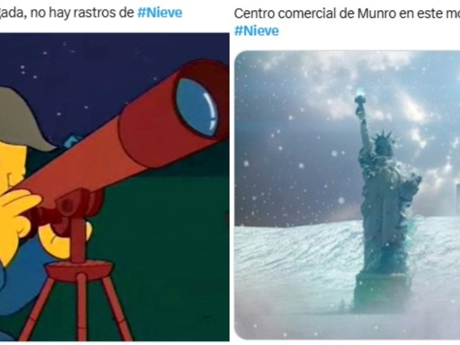 furor en las redes a la espera de que se cumpla el pronóstico de nieve en la Ciudad y alrededores