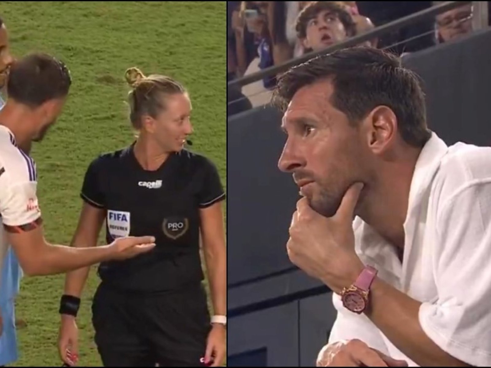 El dramático final de Inter Miami contra Cincinnati, con un insólito gol anulado, que Lionel Messi siguió desde afuera lleno de tensión