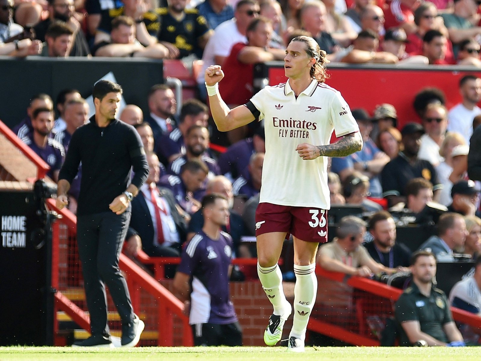 Arsenal, en el debut de Heinze como ayudante de Arteta, le ganó a Manchester United que no tuvo ni en el banco a Garnacho