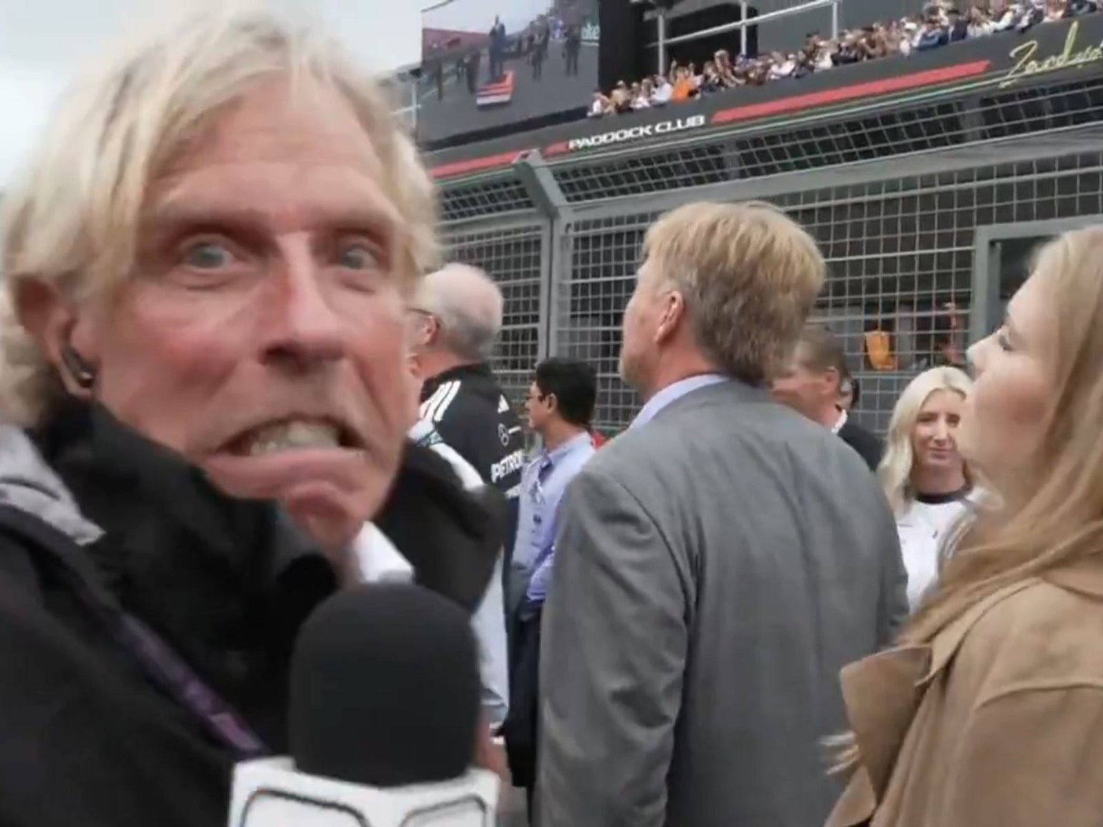 El descuido de un periodista argentino con la reina Máxima y el rey Guillermo en la previa del GP de Países Bajos de la Fórmula 1