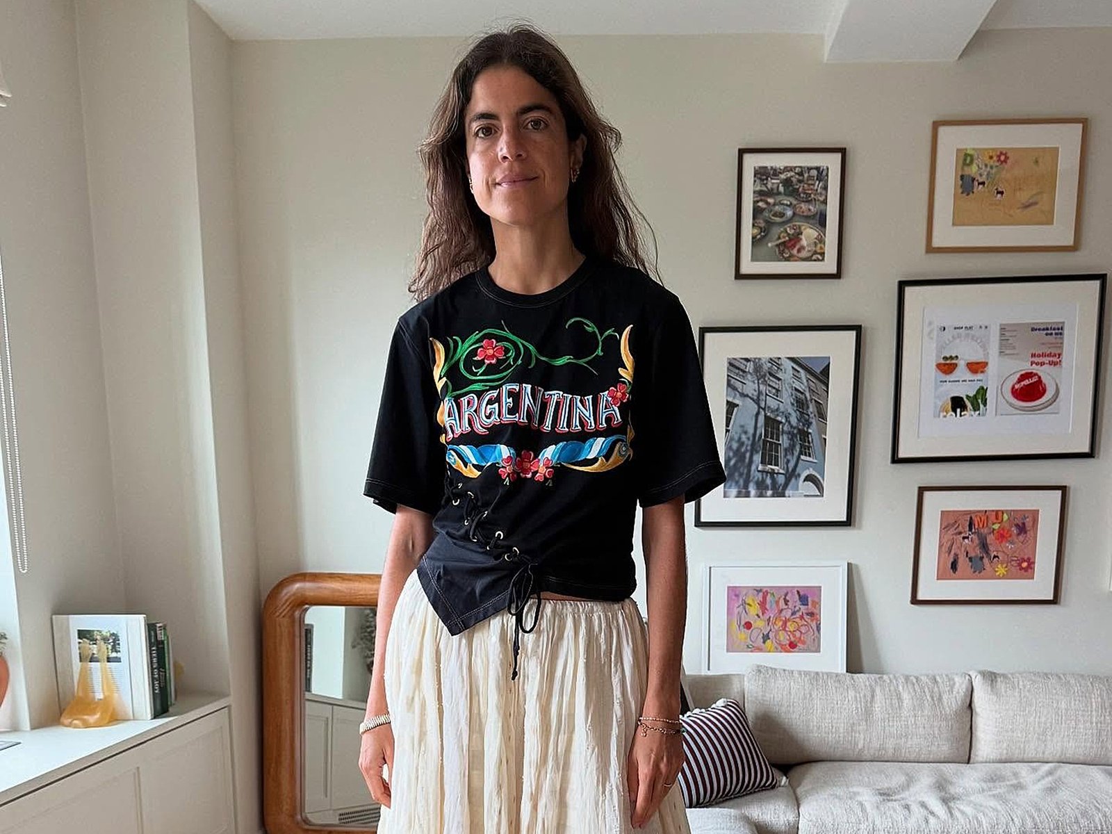 La remera con un ícono argentino que mostró una famosa influencer neoyorquina y levantó polémica