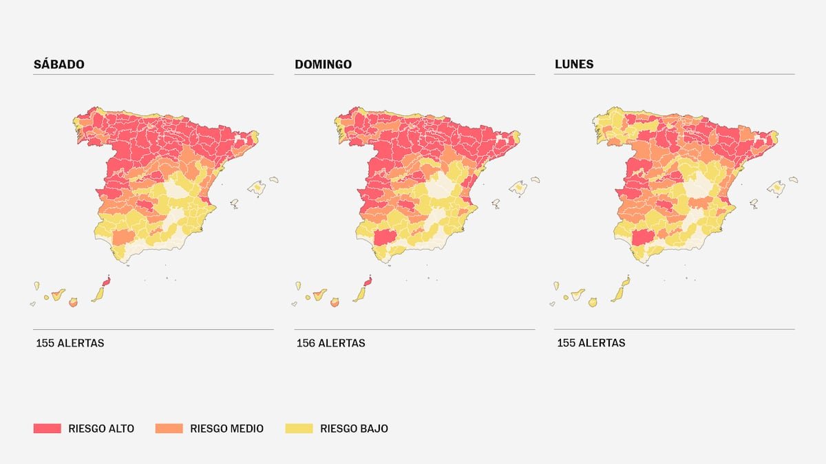 Mapa de alertas por calor: Consulte los municipios en niveles de riesgo para la salud | Clima y Medio Ambiente