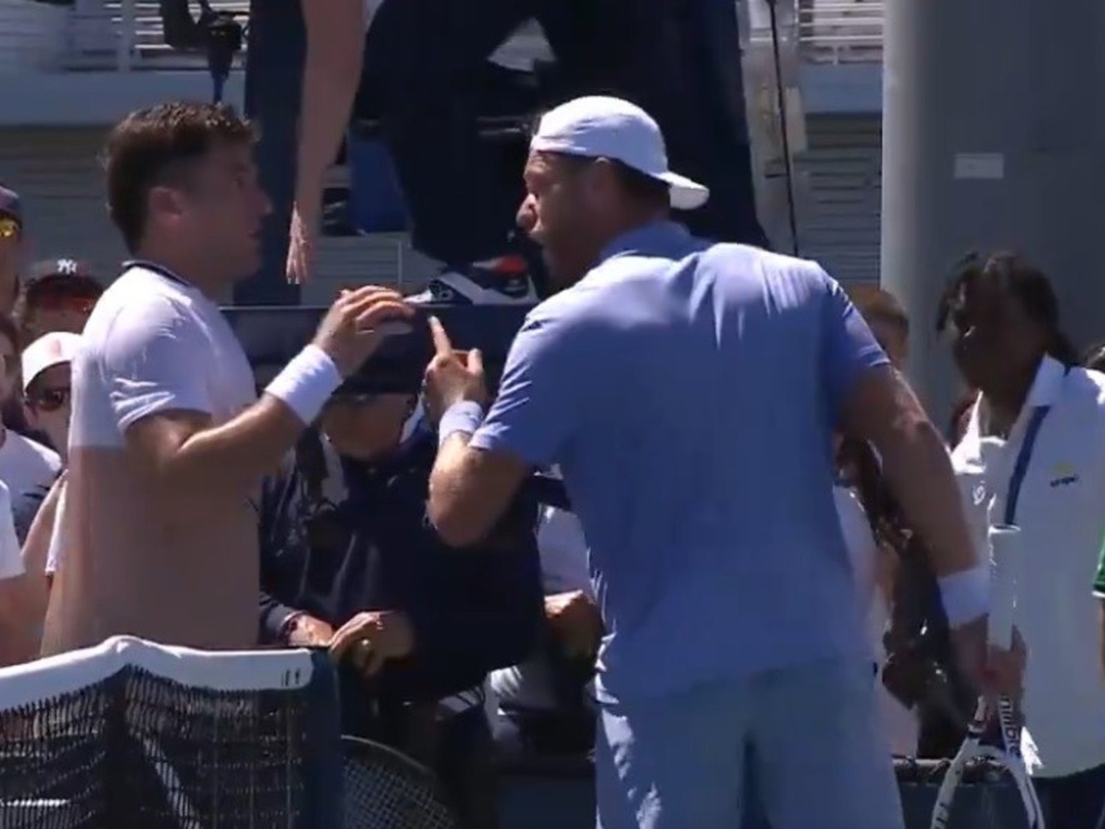 el feroz cruce de Federico Gómez en el US Open, cara a cara con Hugo Grenier