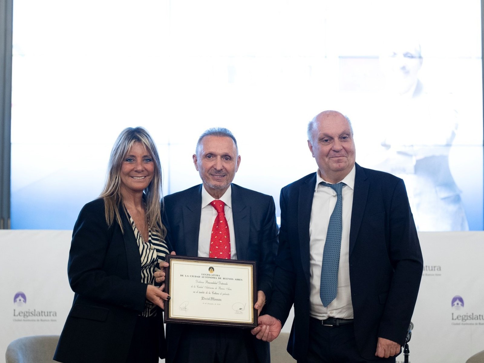 Daniel Maman fue distinguido como Personalidad Destacada de la Cultura por la Legislatura porteña